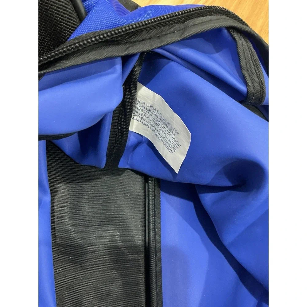 Vintage 90's Polo RL Sport Blue Gym Duffel Bag Travel Carry-On Large 23